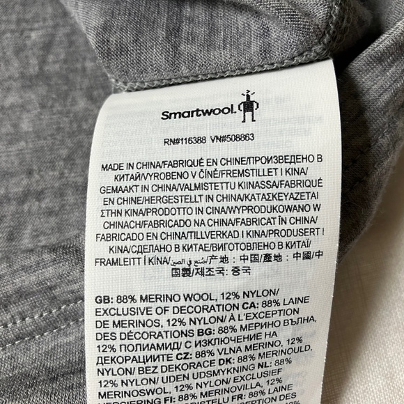Smartwool Merino Short Sleeve Tee Men's M Gray - Picture 5 of 9